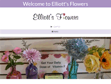 Tablet Screenshot of elliottsflowers.com